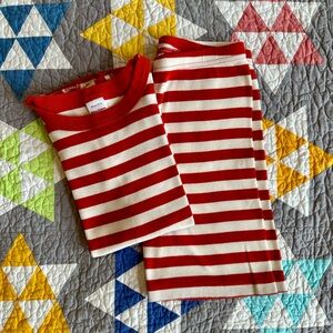 Hanna Andersson Red and White Striped Kids Pajamas